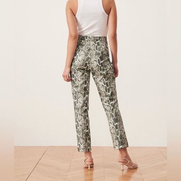 NWOT Song Of Style REVOLVE Maud Snake Print Faux Leather High Rise Pants - Picture 2 of 9